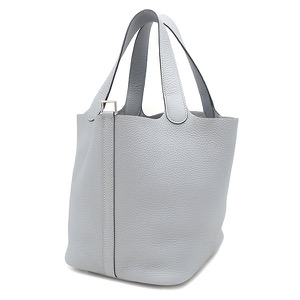 エルメス ハンドバッグ ピコタンロックMM トリヨンクレマンス グレー未使用  中古