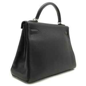 エルメス ハンドバッグ ケリー32 内縫い トリヨンクレマンス ブラック 黒 リカラー有 中古