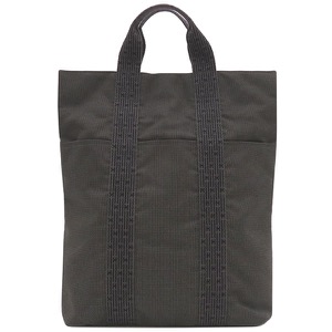 エルメス トートバッグ エールライン カバス キャンバス グレー herline cabas  中古