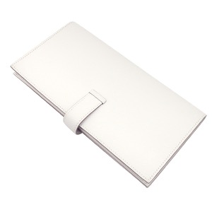 エルメス 長財布 ベアンスフレ ヴォーエプソン ホワイト 白 二つ折り財布　  中古