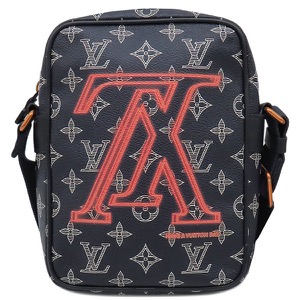 ルイヴィトン ショルダーバッグ ダヌーブ PM アップサイドダウン モノグラムキャンバス ネイビー メタリック金具 紺   M43678  中古