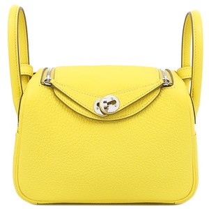 エルメス ショルダーバッグ リンディ ミニ 20 マキシカドリーユ トリヨンクレマンス イエロー 黄色   中古