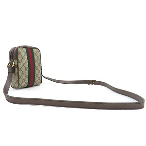 グッチ ショルダーバッグ オフィディア ミニ メッセンジャー GGスプリームキャンバス ベージュ GG ウェブ ストライプ 598127 96IWT 8745 中古