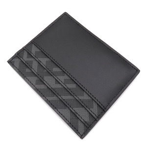 フェンディ カードケース FF スクエア カードホルダー レザー ブラック 黒 FF 名刺入れ 7M0164 中古