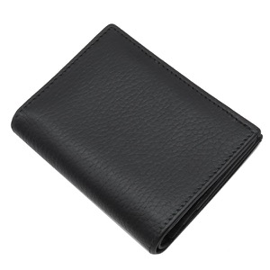 グッチ 二つ折り財布 ダブルＧ カードケース ウォレット レザー ブラック プチマーモント コンパクト   456126 中古