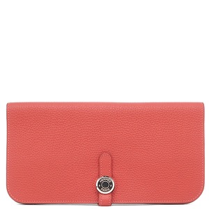 エルメス 長財布 ドゴン ロング トリヨンクレマンス ピンク 中古