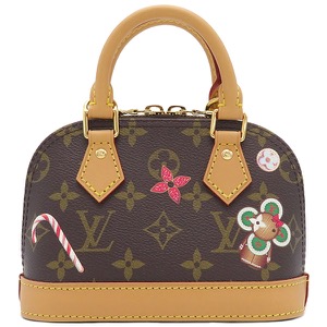ルイヴィトン ショルダーバッグ ナノ アルマ モノグラムキャンバス ブラウン 茶 ヴィヴィエンヌ ホリデー コレクション  M12199 中古