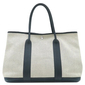 エルメス トートバッグ ガーデンパーティー PM トワルアッシュ ネイビー 紺 トワルH  中古