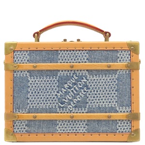 ルイヴィトン ショルダーバッグ ハンドル トランク コットンキャンバス ブルー ショルダー 斜め掛け  N40626 中古