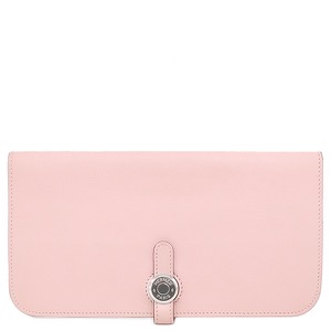 エルメス 長財布 ドゴンロング スイフト ピンク 中古