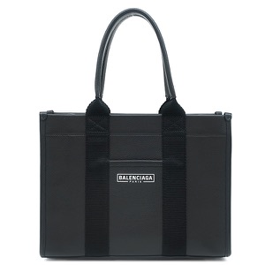 バレンシアガ トートバッグ ハードウェア スモール トート レザー ブラック 黒 ショルダーストラップ欠品  6714002 中古