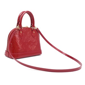 ルイヴィトン 2WAYバッグ アルマBB モノグラムヴェルニ レッド 赤 ハンドバッグ  M90174 中古