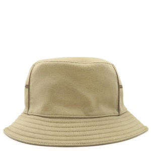 エルメス ハット ラウル ライン バケットハット カシミヤ ベージュ #59 Ｈロゴ  中古