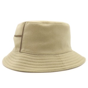 エルメス ハット ラウル ライン バケットハット カシミヤ ベージュ #59 Ｈロゴ  中古