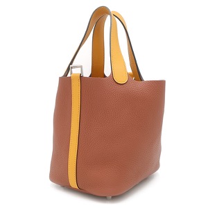 エルメス ハンドバッグ ピコタンロックPM タッチ トリヨンクレマンス ブラウン 茶 オレンジ 鍵1本欠品  中古