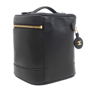 シャネル ハンドバッグ バニティ レザー ブラック 黒 ココマーク  中古