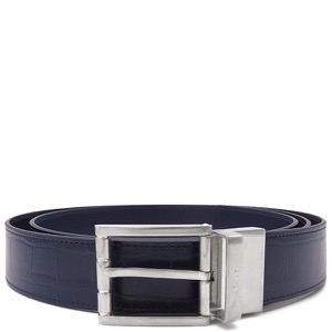 バリー ベルト アストリー ASTORY #120 リバーシブル レザー ネイビー #120未使用 紺 クロコ型押し  6307590 中古