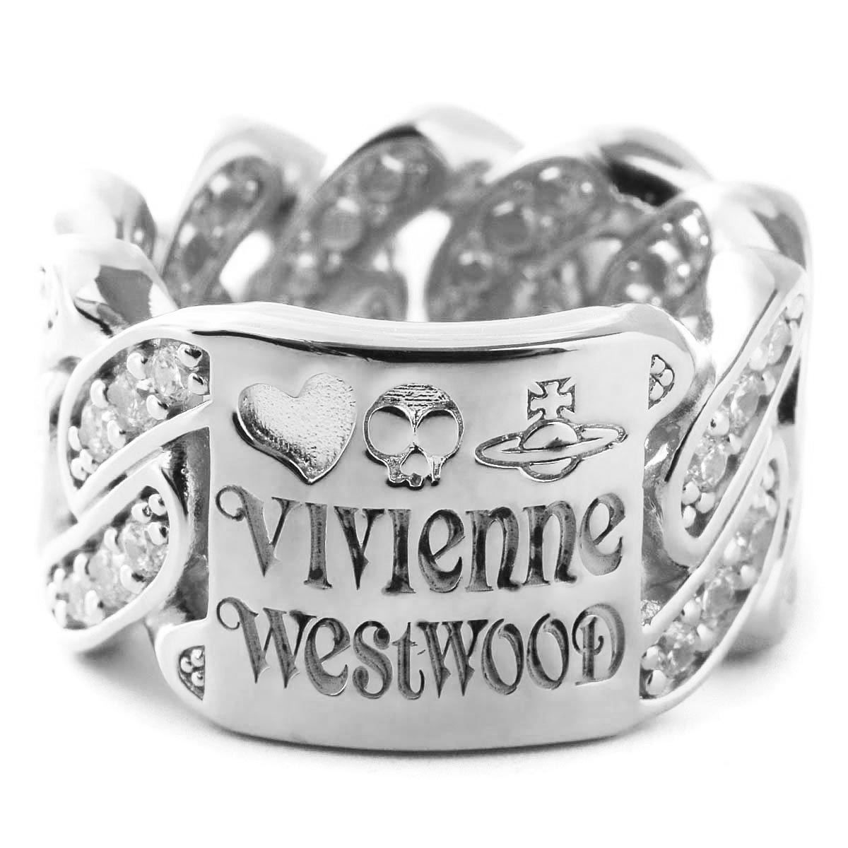 ヴィヴィアンウエストウッド リング（指輪） アクセサリー レディース ロイ シルバー&ホワイト 64040108 W106 VIVIENNE  WESTWOOD
