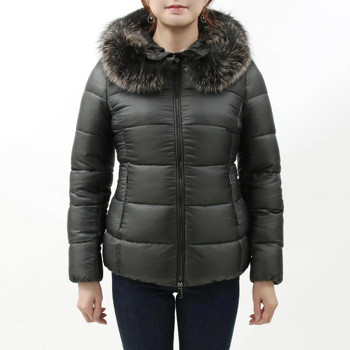 ムーレー ダウンジャケット アウター レディース アテナ フード付き ラヴァーニャグレー Atena Phu Lavagna Moorer ブランド腕時計通販なら ブルークウォッチカンパニー 心斎橋店