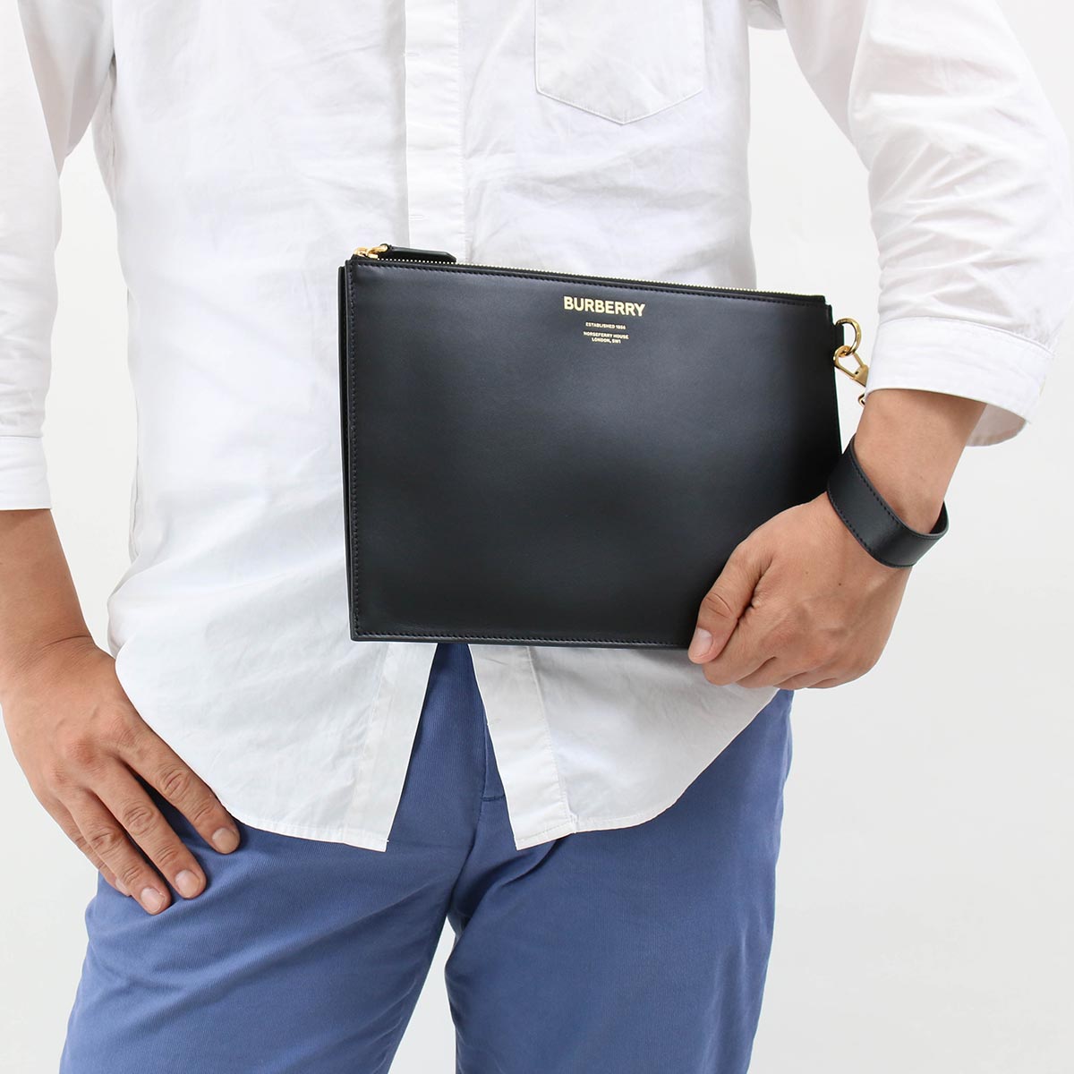楽天市場 バーバリー クラッチバッグ セカンドバッグ バッグ メンズ エディン ブラック A11 19年春夏新作 Burberry ブランドショップ ブルーク