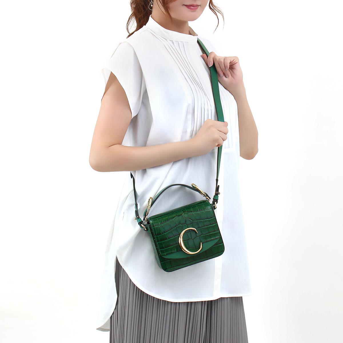 Chloe C クロコ型押し カーフ 3WAYミニバッグ ロゴCHC19US193A87 - informatika.almaata.ac.id