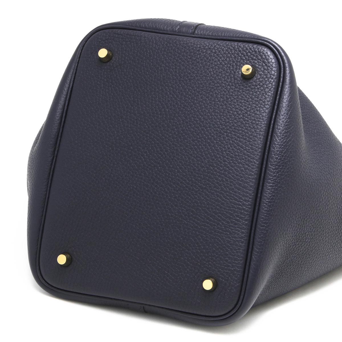 HERMÈS ピコタンロック　ネイビー　22 MM HERMES エルメス ピコタンロックMM ハンドバッグ トゴ ネイビー