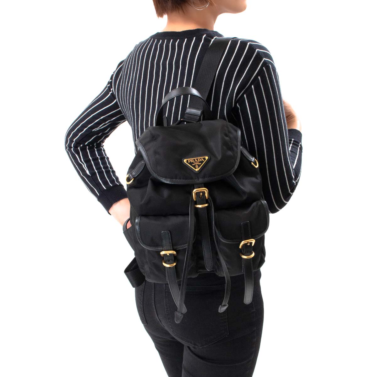 楽天市場 プラダ リュックサック バックパック バッグ レディース テスート ソフトカーフ 三角ロゴプレート ブラック 1bz677 Qxo F0002 V Oow Prada ブランドショップ ブルーク