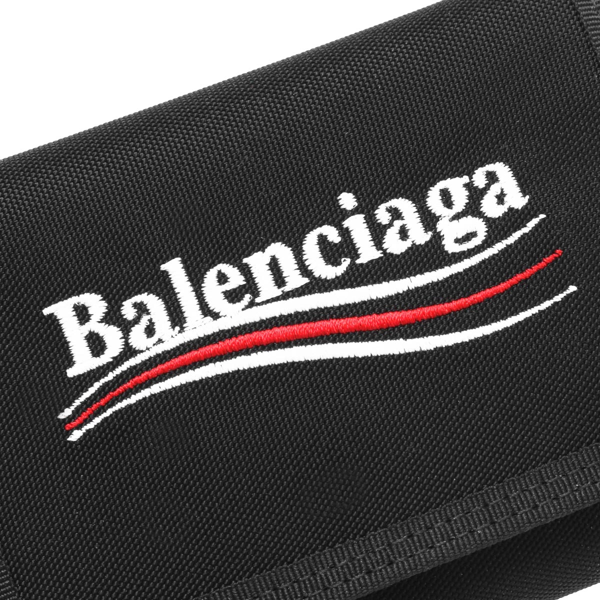 バレンシアガ 三つ折り財布 財布 メンズ エクスプローラー ロゴプリント ブラック 507481 9WB25 1000 BALENCIAGA