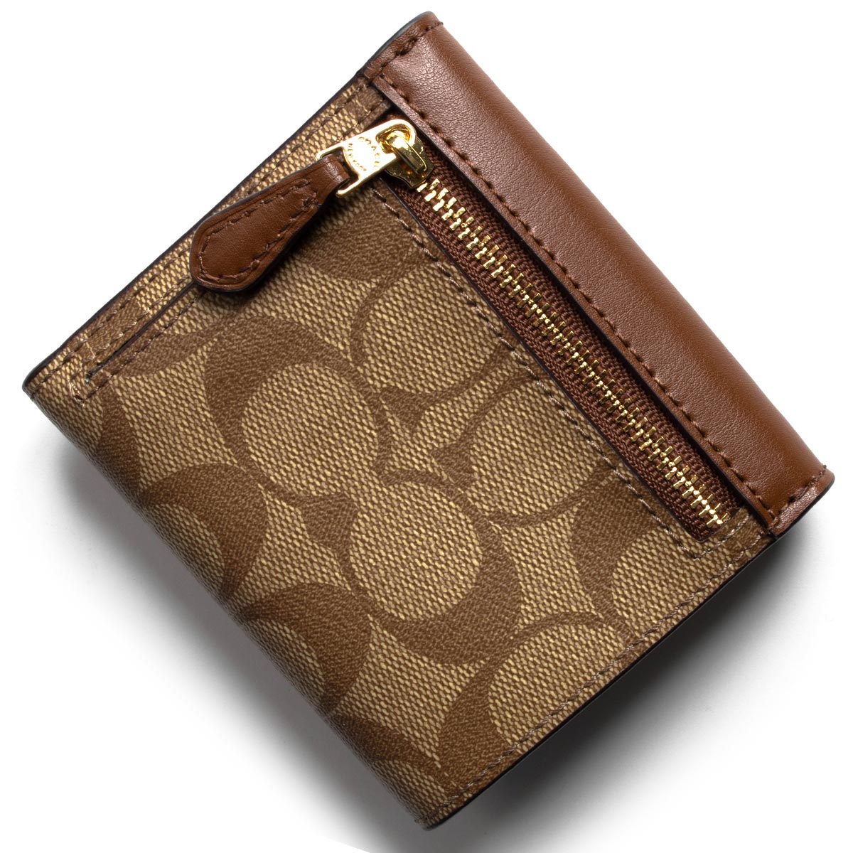コーチ 三つ折り財布 財布 メンズ レディース シグネチャー スモール カーキ サドルブラウン F875 Ime74 Coach ブランド腕時計通販なら ブルークウォッチカンパニー 心斎橋店