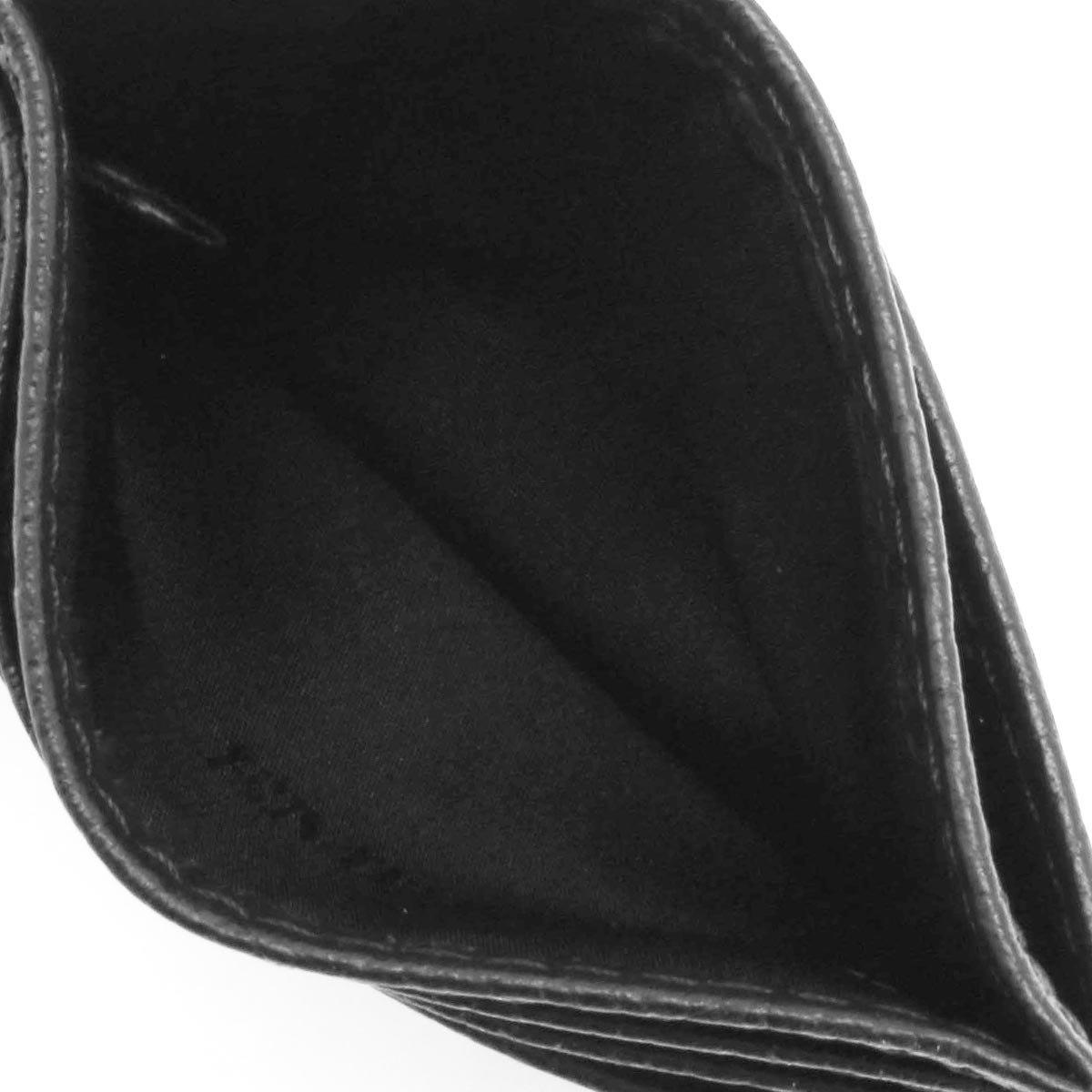 エンポリオアルマーニ キーケース 黒 レザー イーグルロゴ柄 ブラック