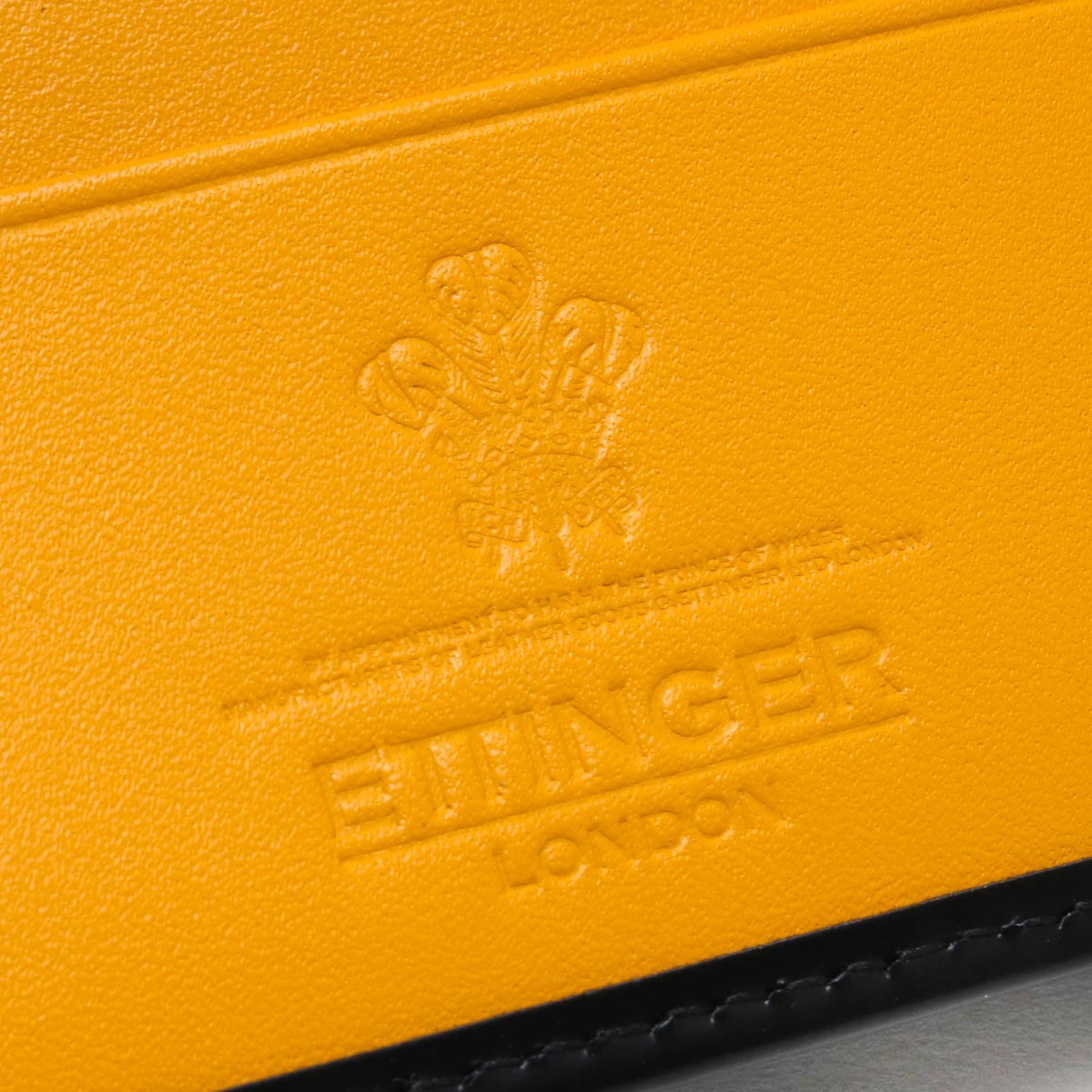エッティンガー 二つ折り財布 財布 メンズ ブライドル ブラック&パネルハイドイエロー 141JR BH BLACK ETTINGER