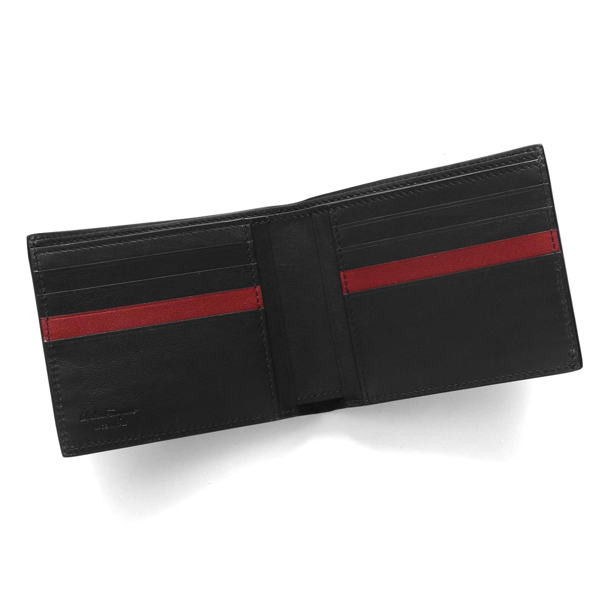 フェラガモ 二つ折り財布（札入れ） 財布 メンズ ガンチーニ モノグラム ブラックグレーマルチ 66A488 NERO 0716494  SALVATORE FERRAGAMO