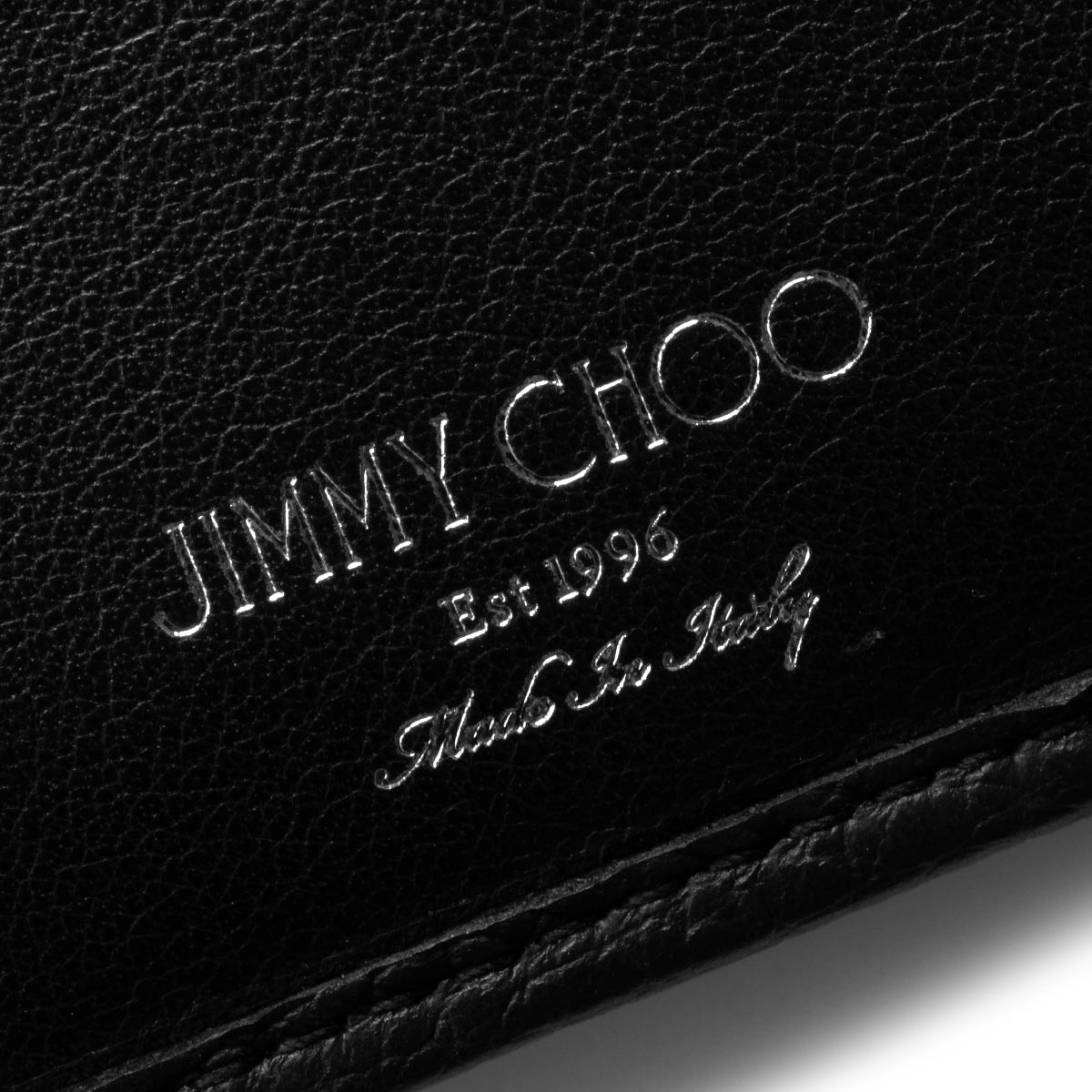 ジミーチュウ 二つ折り財布 財布 メンズ レディース オールバニ エンボスド スターズ ブラック ALBANY EMG 161 BLACK JIMMY  CHOO