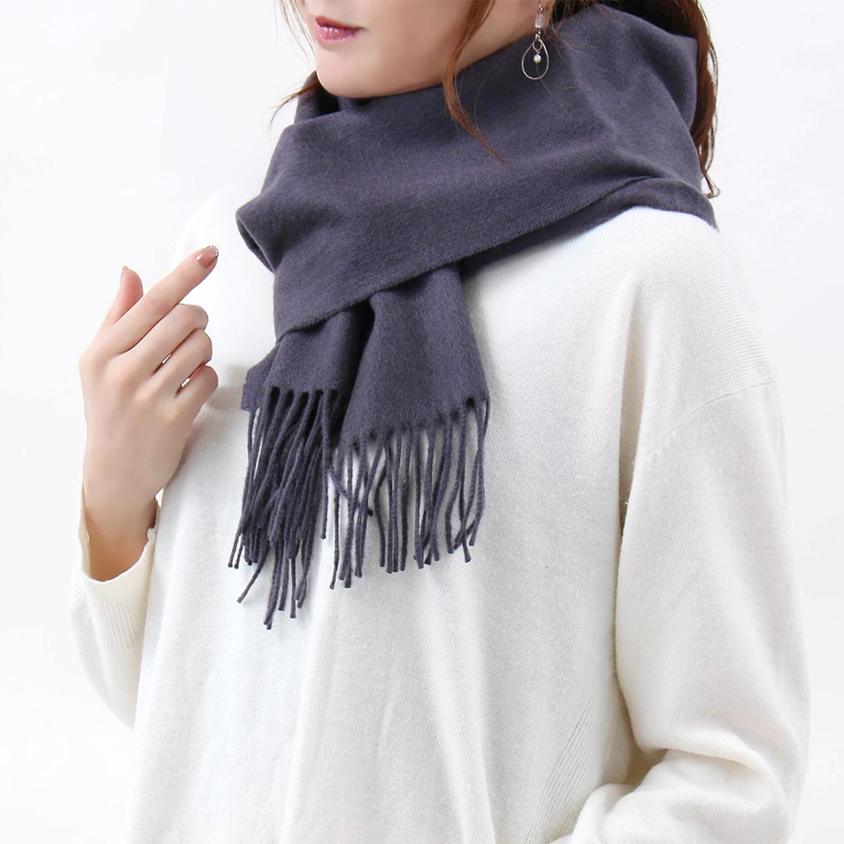 楽天市場 ジョンストンズ ストール マフラー メンズ レディース Wa16 ナイトシェイドネイビーグレー Wa Sd4415 Johnstons ブルークウォッチカンパニー