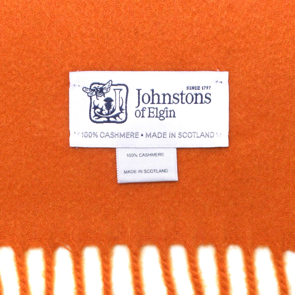 ジョンストンズ ストール/マフラー メンズ レディース WA56 オレンジ WA000056 SG4186 JOHNSTONS