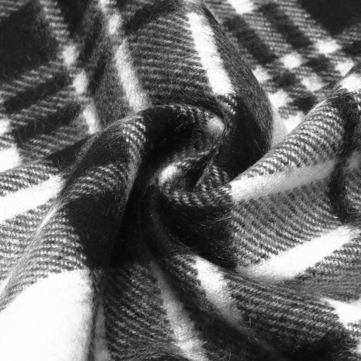 ジョンストンズ ストール/マフラー メンズ レディース WA57 ブラック