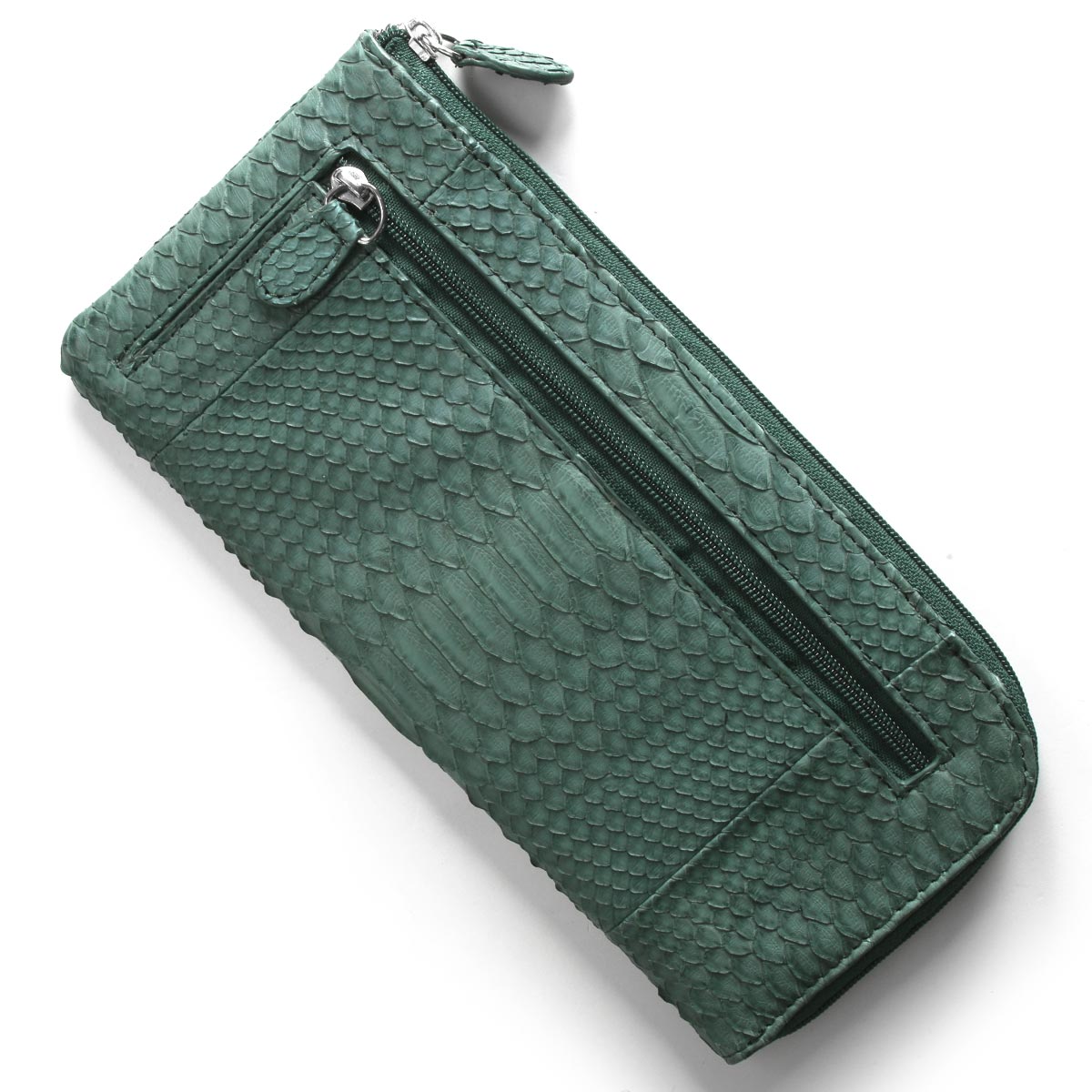 本革 長財布 財布 メンズ レディース パイソン キプロスグリーン