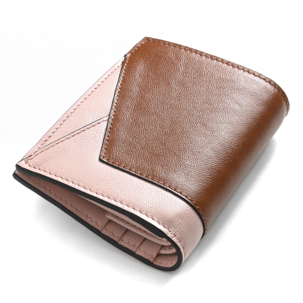 マルニ 二つ折り財布 財布 レディース バイカラー モカブラウン