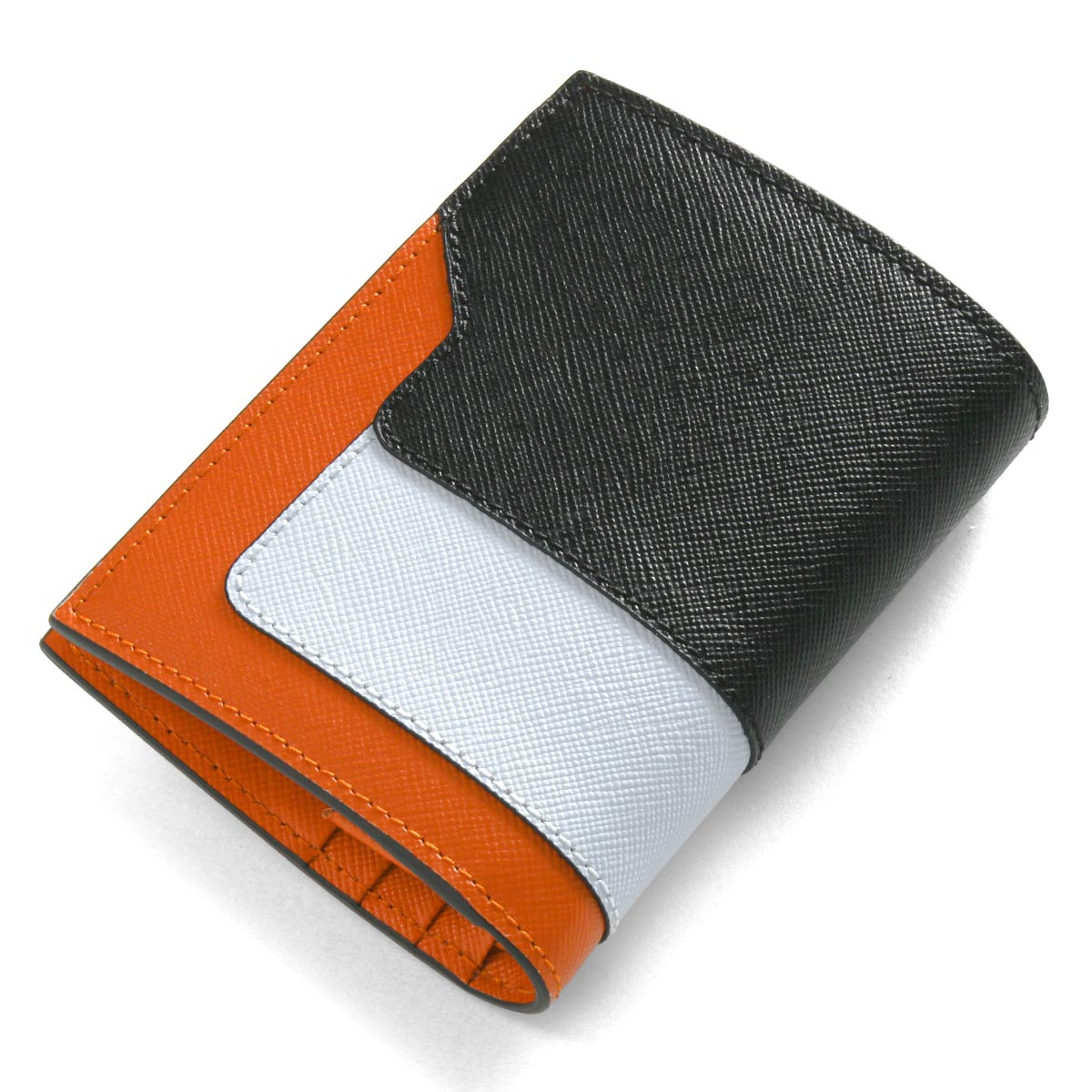 マルニ 二つ折り財布 財布 レディース ブラック&イリュージョンライト