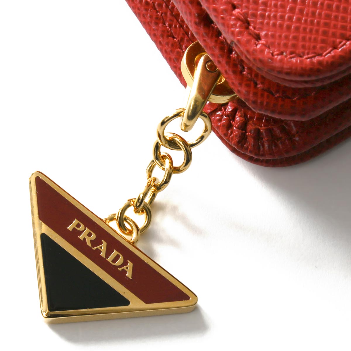 プラダ 二つ折り財布 財布 レディース サフィアーノ トライアングル 三角ロゴプレート フォーコレッド 1ML018 2CGD F068Z PRADA