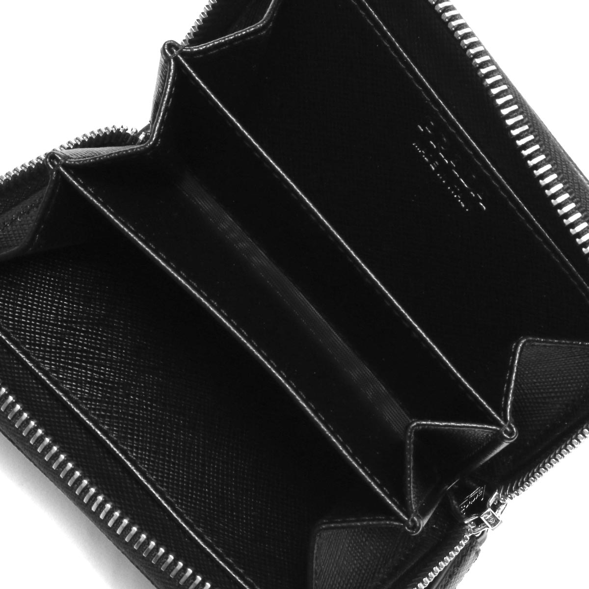 プラダ コインケース（小銭入れ） 財布 メンズ サフィアーノ トライアングル 三角ロゴプレート ブラック 2MM358 QHH F0002 PRADA