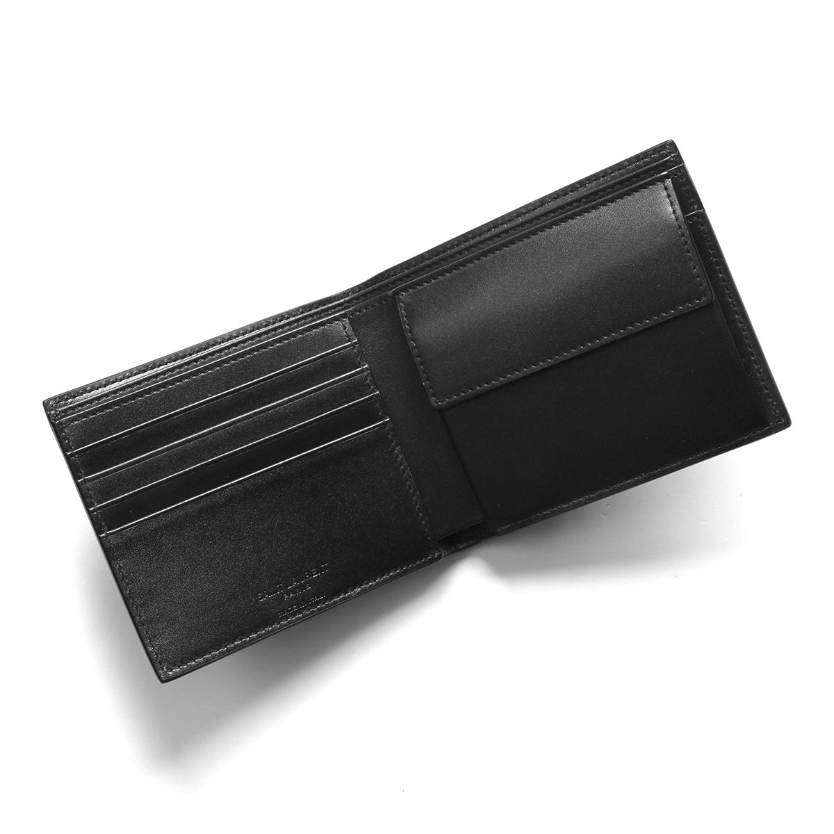 ysl メンズ 財布 クラシック サンローラン 黒 レザー aq6785-