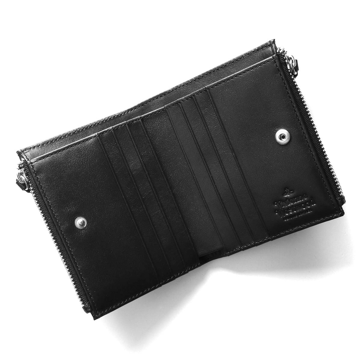 ヴィヴィアンウエストウッド　レザー　二つ折り財布　オーブ　レア　黒 ヴィヴィアンウエストウッド Vivienne Westwood 二つ折り 財布