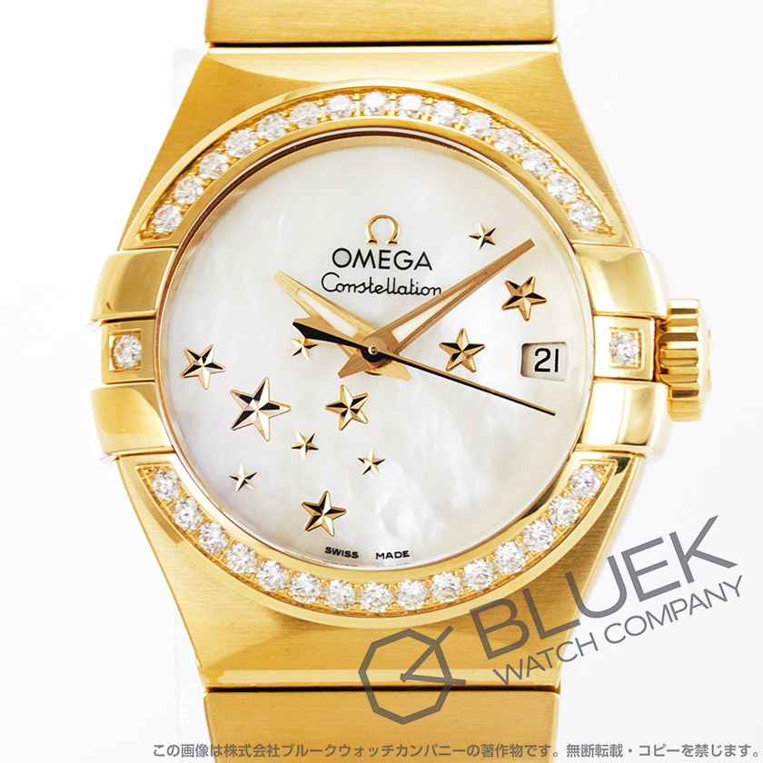 オメガ コンステレーション ブラッシュ ダイヤ YG金無垢 腕時計 レディース OMEGA 123.55.27.20.05.001