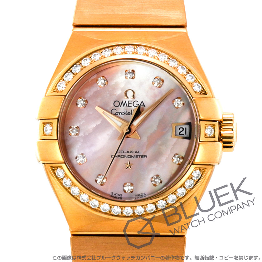 オメガ コンステレーション コーアクシャル クロノメーター ダイヤ RG金無垢 レディース 123.55.27.20.57.001