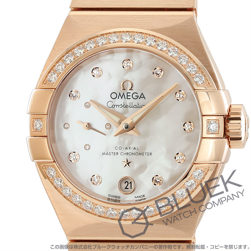 オメガ コンステレーション コーアクシャル マスタークロノメーター スモールセコンド プチ セコンド ダイヤ RG金無垢 レディース 127.55.27.20.55.001
