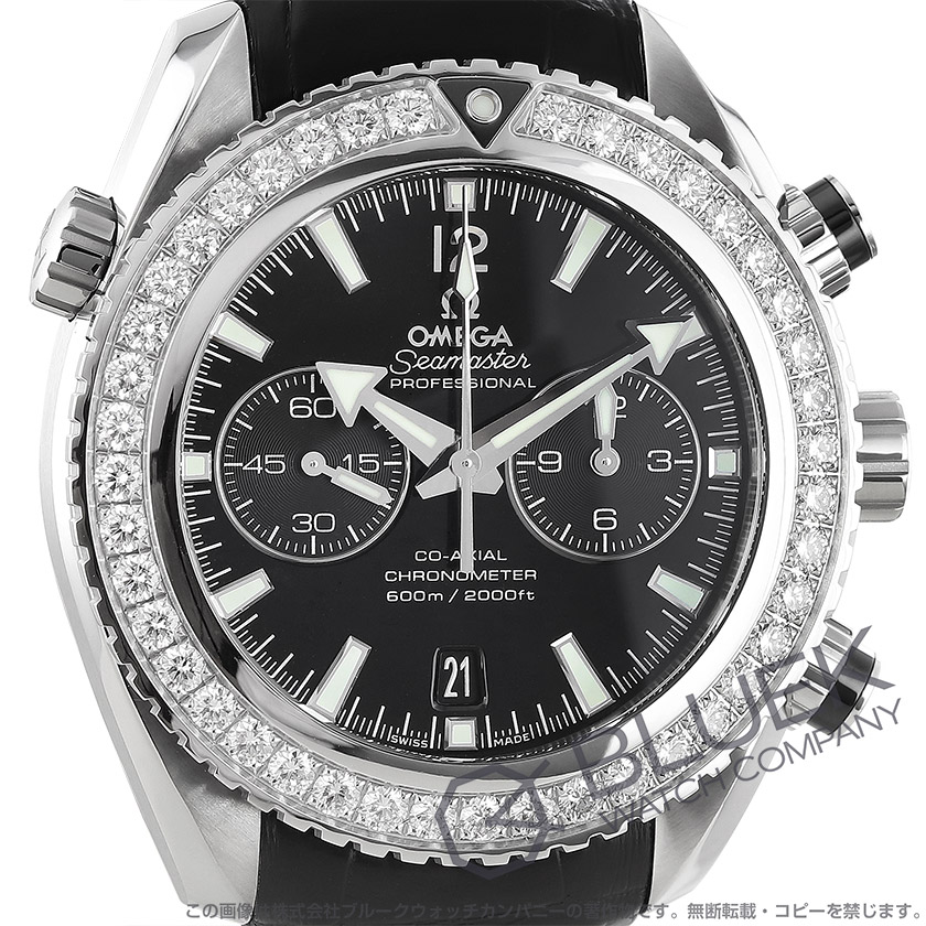 オメガ シーマスター プラネットオーシャン クロノグラフ 600m防水 ダイヤ アリゲーターレザー メンズ 232 18 46 51 01 001 ブランド腕時計通販なら ブルークウォッチカンパニー 心斎橋店