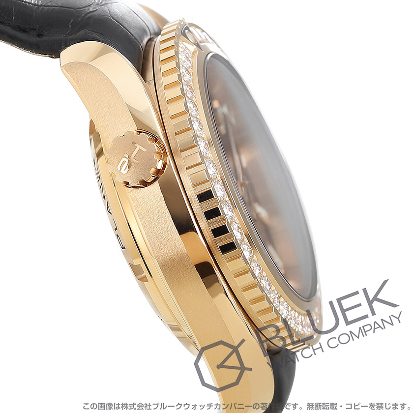 オメガ シーマスター プラネットオーシャン 600m防水 ダイヤ RG金無垢 アリゲーターレザー メンズ 232.58.42.21.01.001