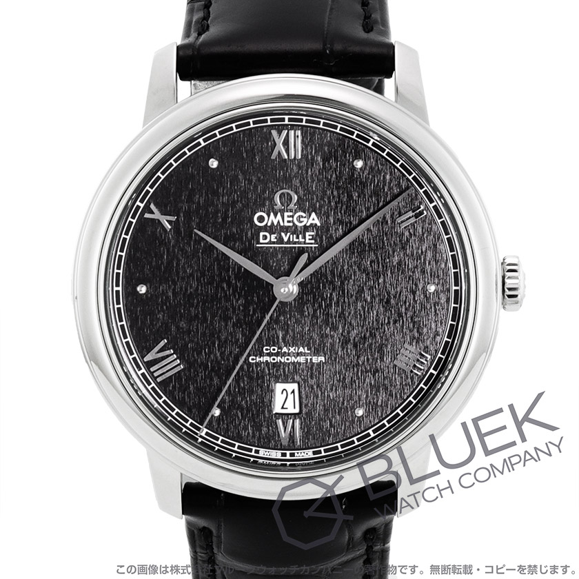 オメガ デ・ヴィル プレステージ アリゲーターレザー メンズ 424.13.40.20.01.002