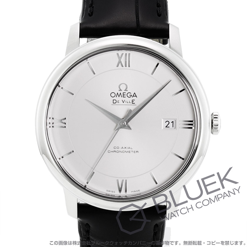 オメガ デ・ヴィル プレステージ アリゲーターレザー メンズ 424.13.40.20.02.001